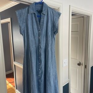 Veronica Beard 8 cornflower blue $478 retail denim dress luxury boho spring